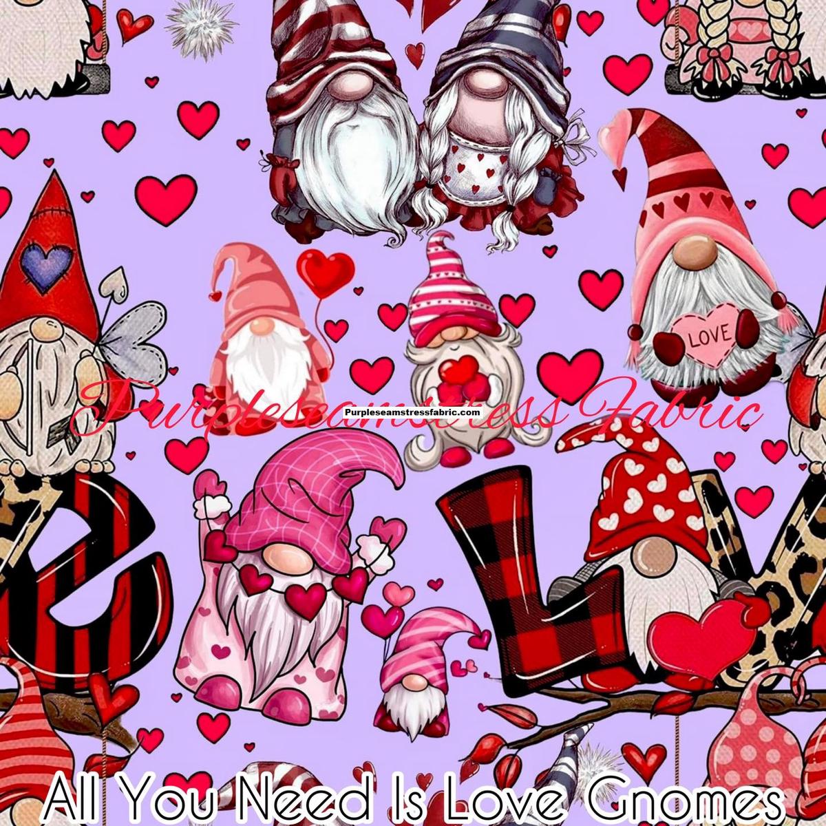 All You Need Is Love Gnomes  Fabr...