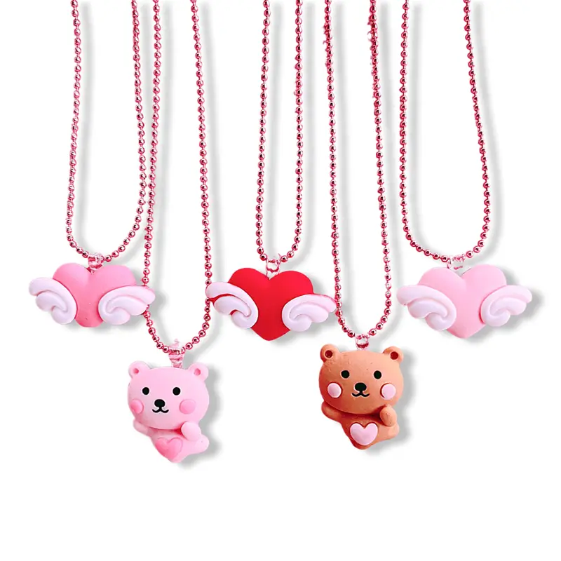 Angel Bear & Heart Necklaces - 5 Style Options
