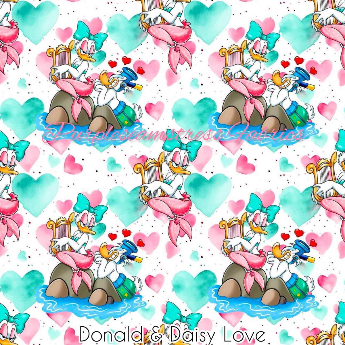 Donald & Daisy Love  Fabric