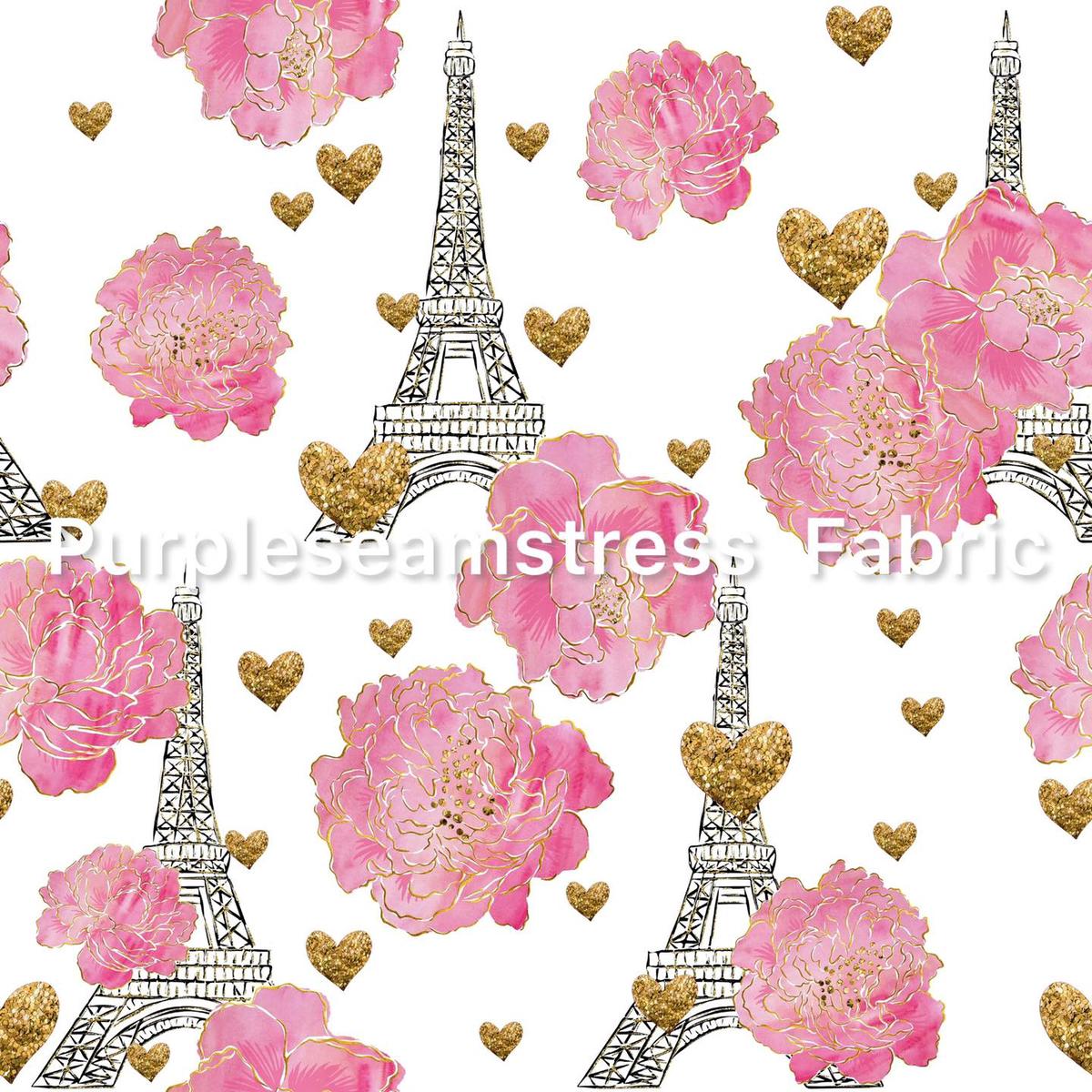 Eiffel Tower in City of Love  Fabric