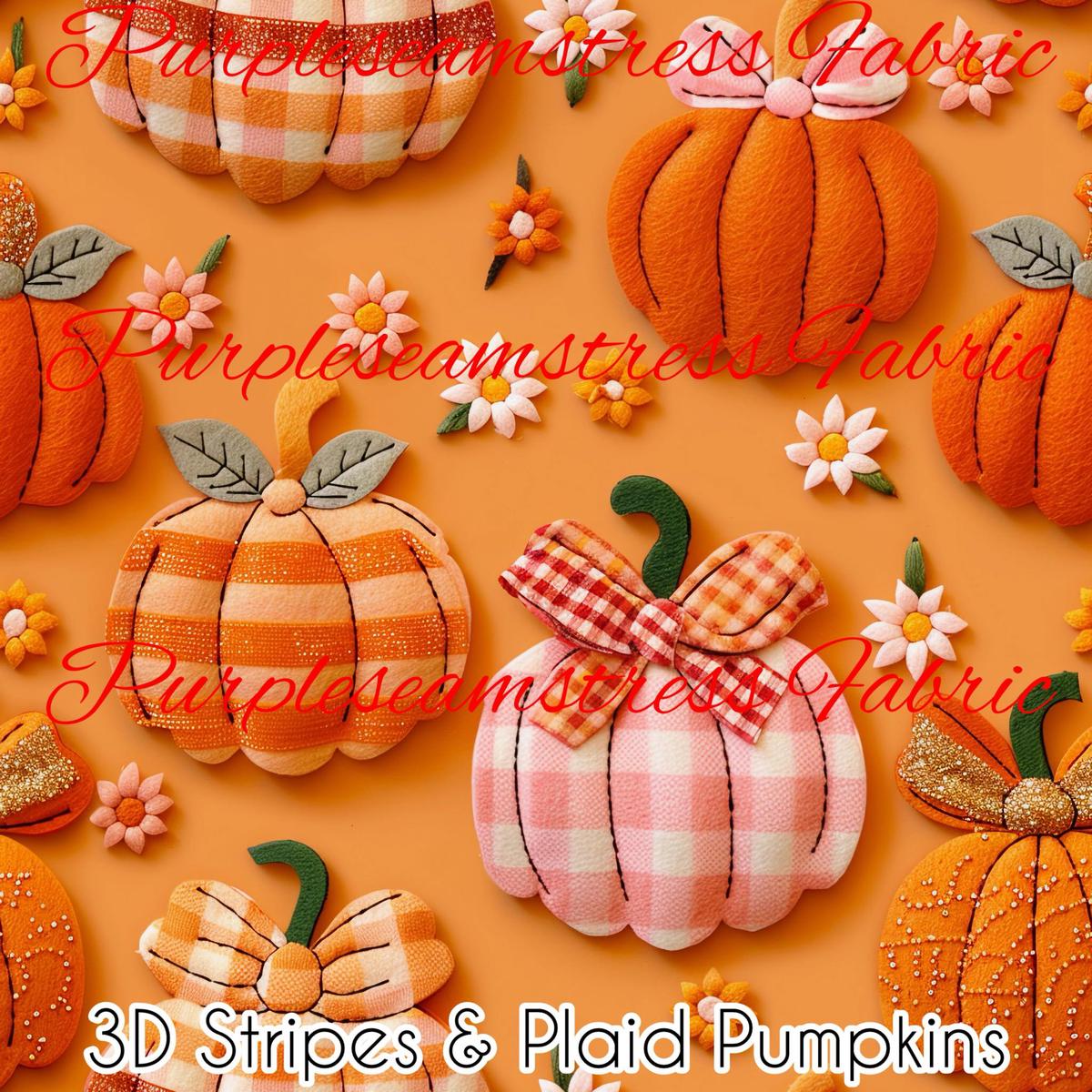 3D Stripes & Plaid Pumpkins ...