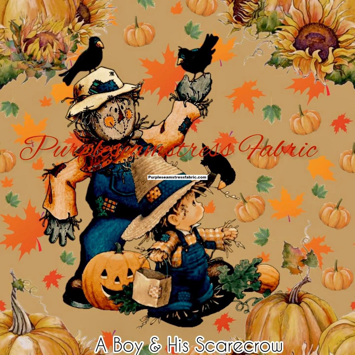 A Boy & His Scarecrow  Fabric