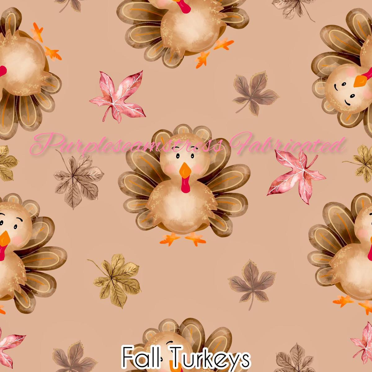 Fall Turkeys  Fabric