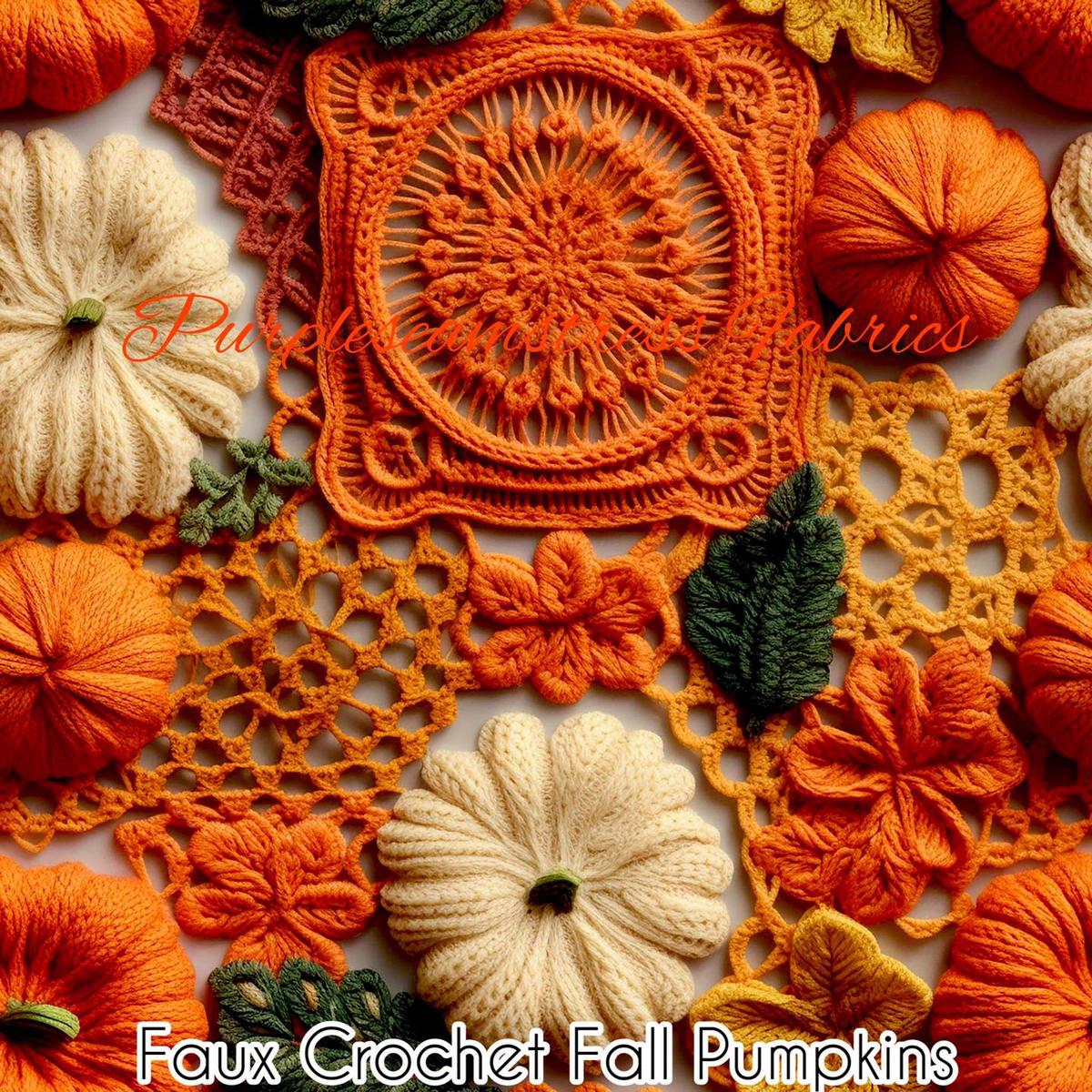 Faux Crochet Fall Pumpkins  Fabri...