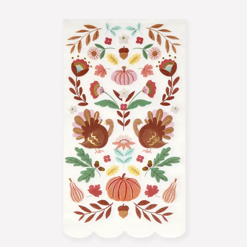 Folk Fall Guest Towels (x16)