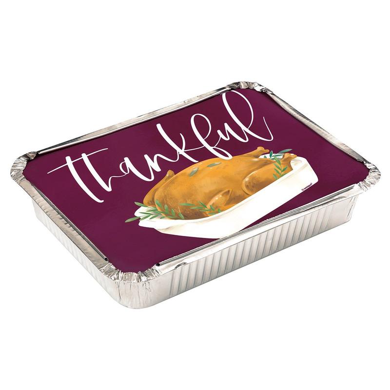 Friendsgiving Aluminium Thankful Take Home Containers, 4 Count