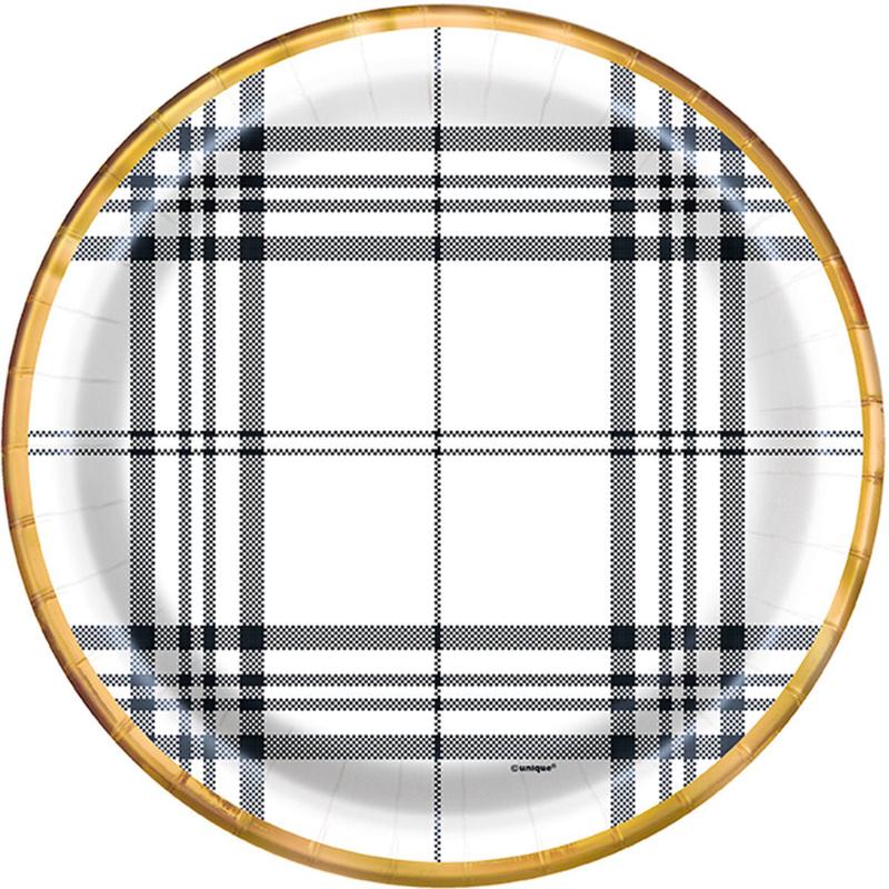 Friendsgiving Large Round Lunch Paper Plates, 9 Inches, 10 Count