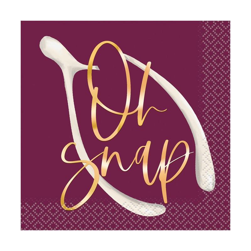Friendsgiving Oh Snap Small Beverage Napkins, 20 Count