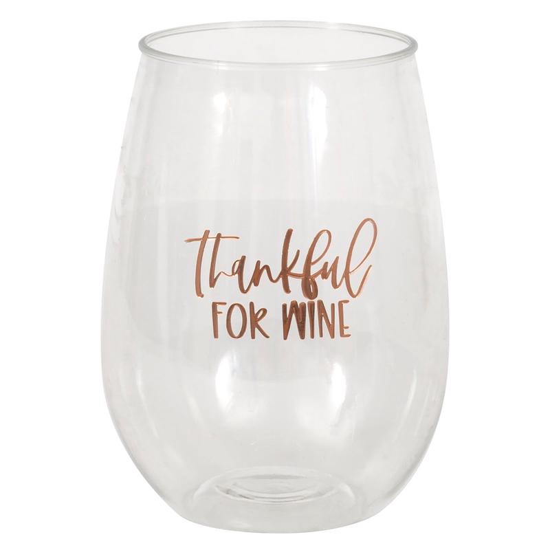 Friendsgiving Plastic Wine Glass