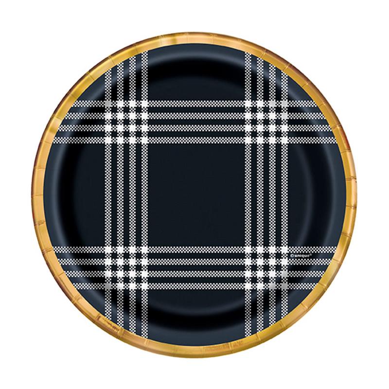 Friendsgiving Small Round Dessert Paper Plates, 7 Inches, 10 Count