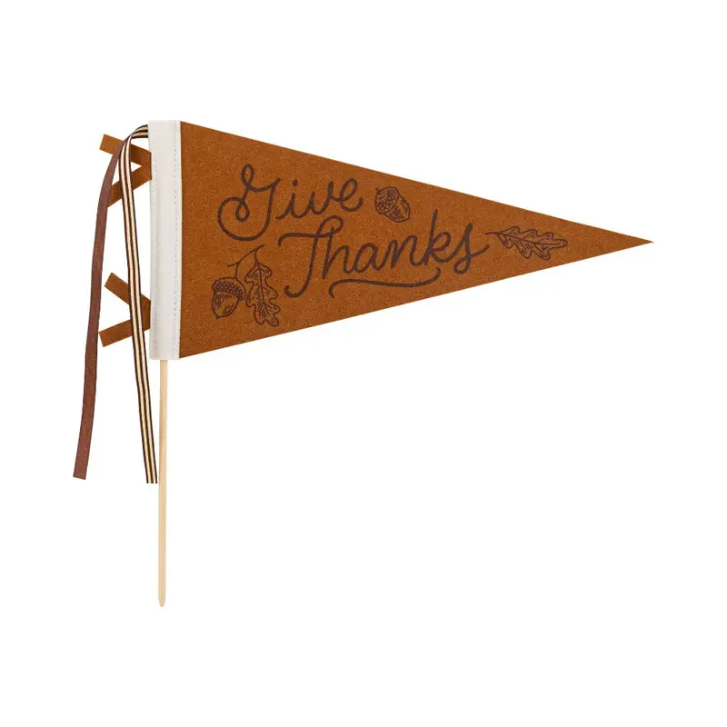 "Give Thanks" Felt Pennant