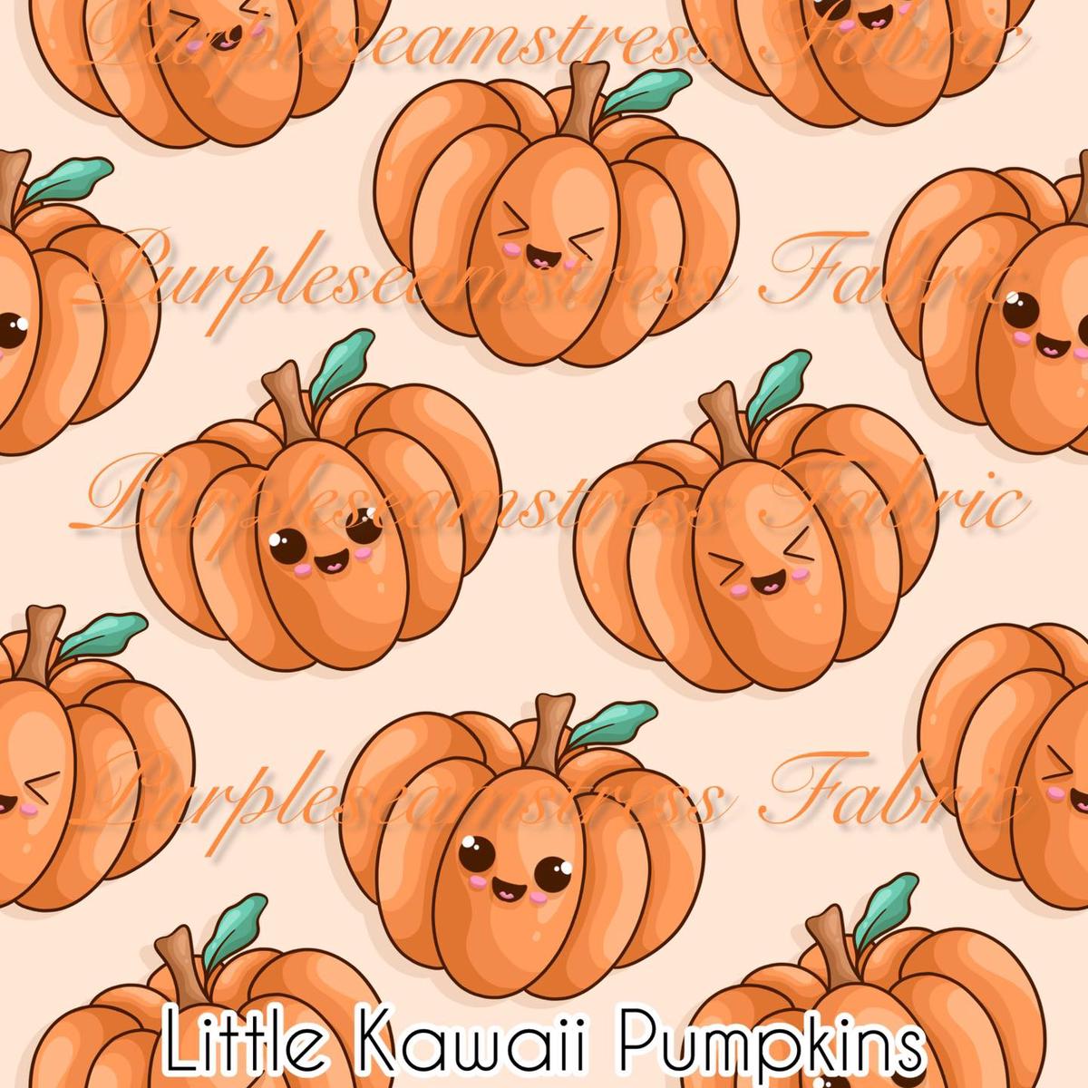 Little Kawaii Pumpkins  Fabric