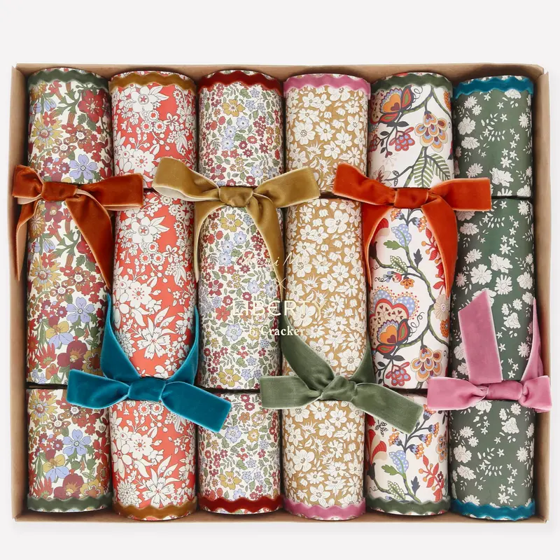 Meri Meri x Liberty Fall Crackers With Velvet Bows