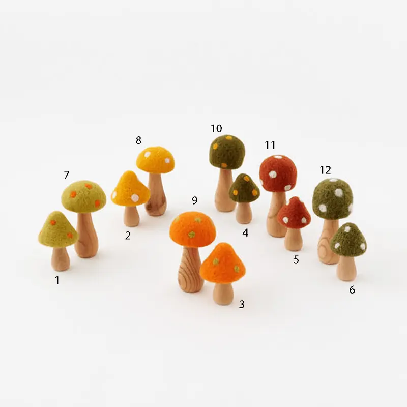 Natural Wood Stem Mushroom - 12 Style Options