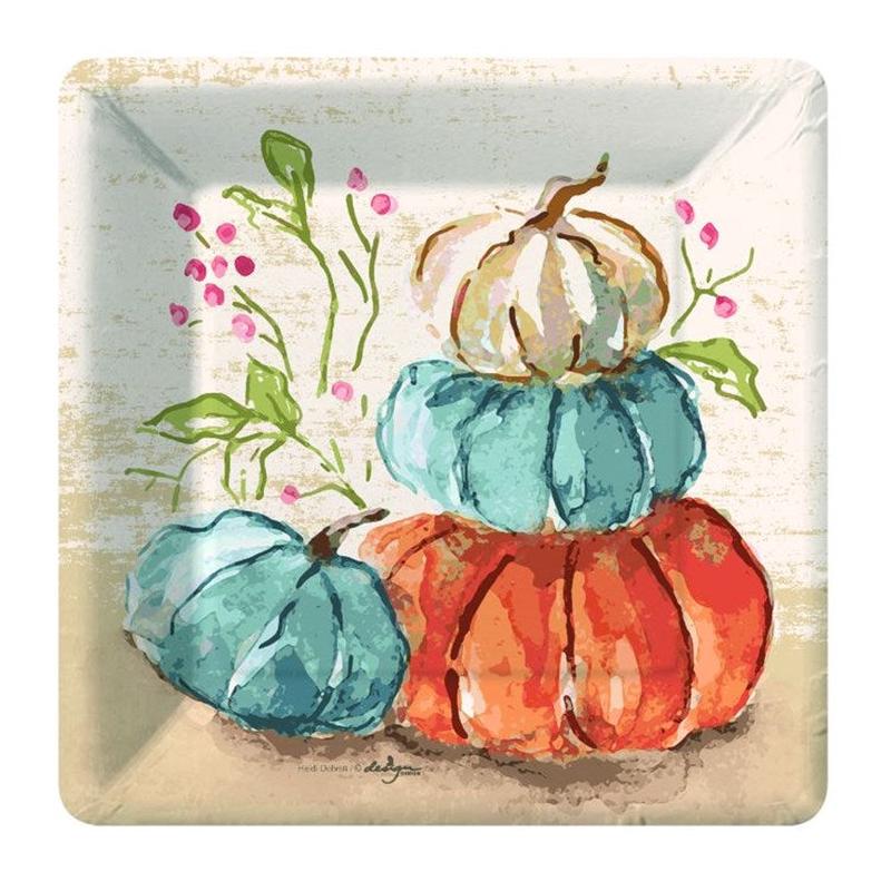 Pumpkin Harvest Plate-Dinner-Square