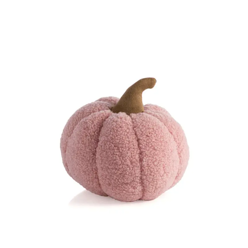 Sherpa Pumpkin Pillow - Pink