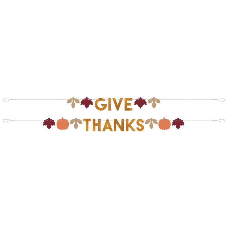 Thankful Harvest Give and Thanks Banners, 72 Inches, 2 Count