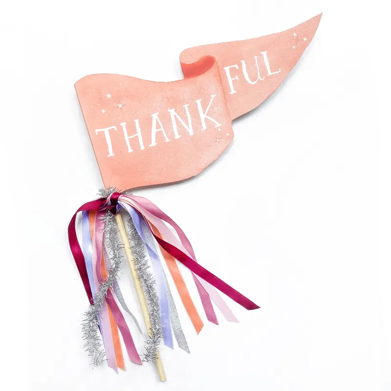 "Thankful" Thanksgiving Party Pennant