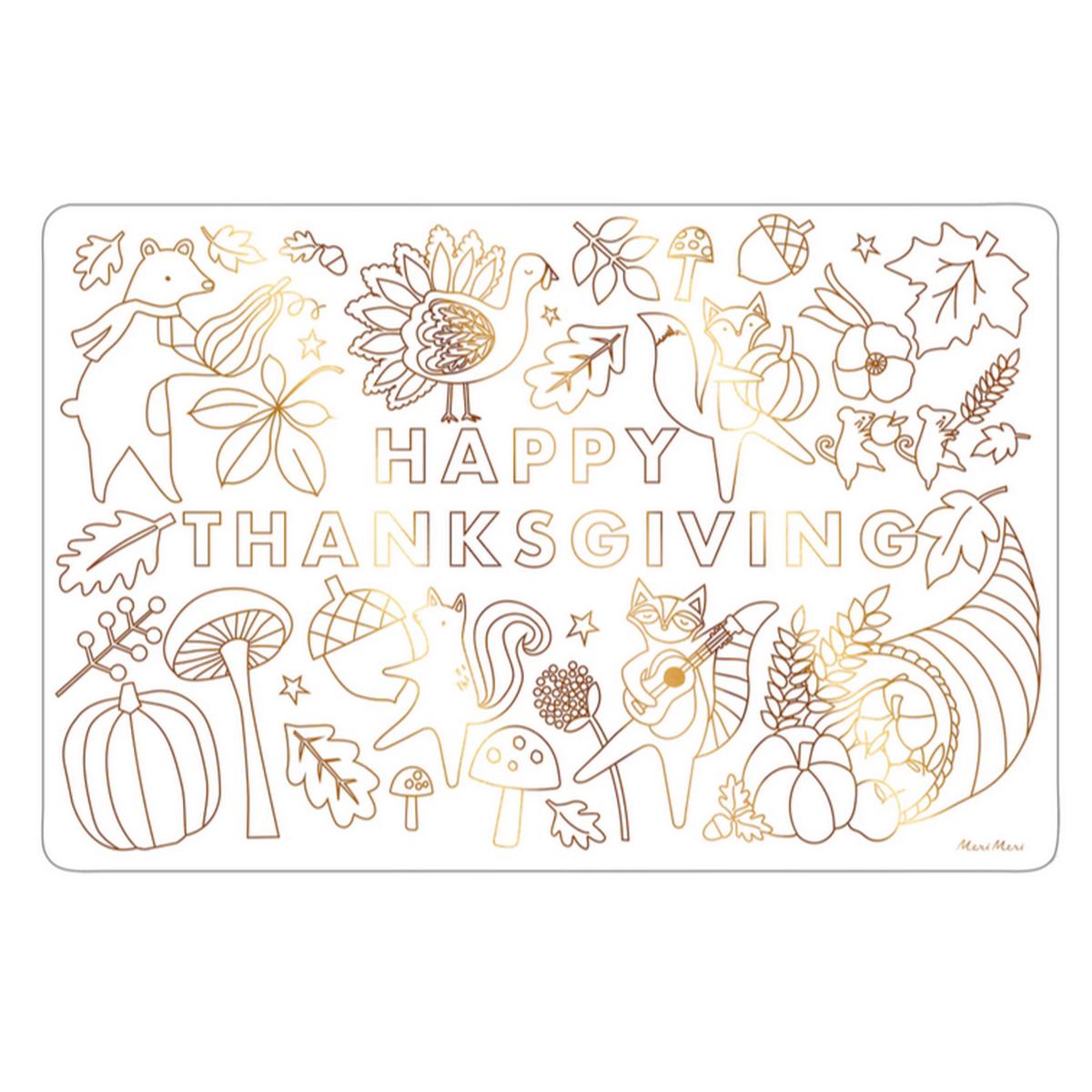 Thanksgiving Coloring Placemats