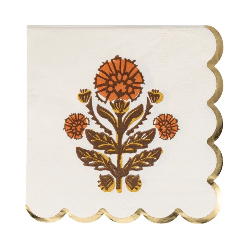 Thanksgiving Floral Cocktail Napkins