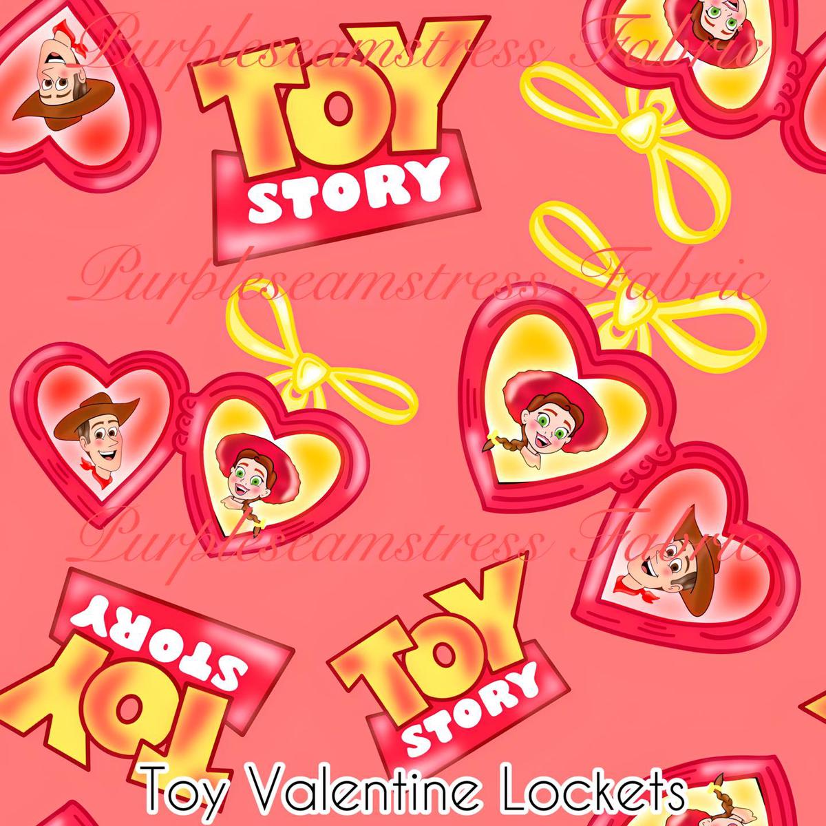 Toy Valentine Lockets  Fabric
