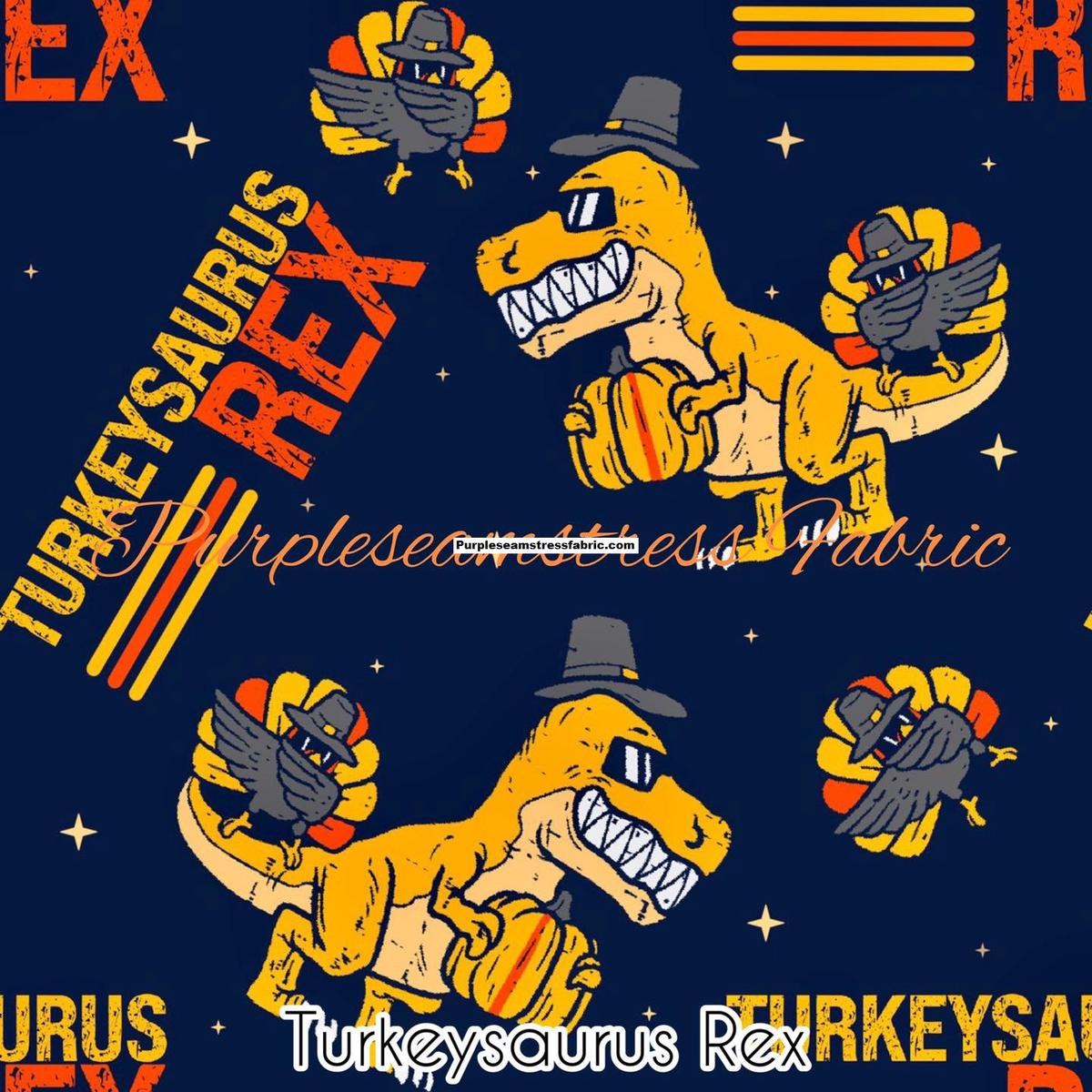 Turkeysaurus Rex  Fabric