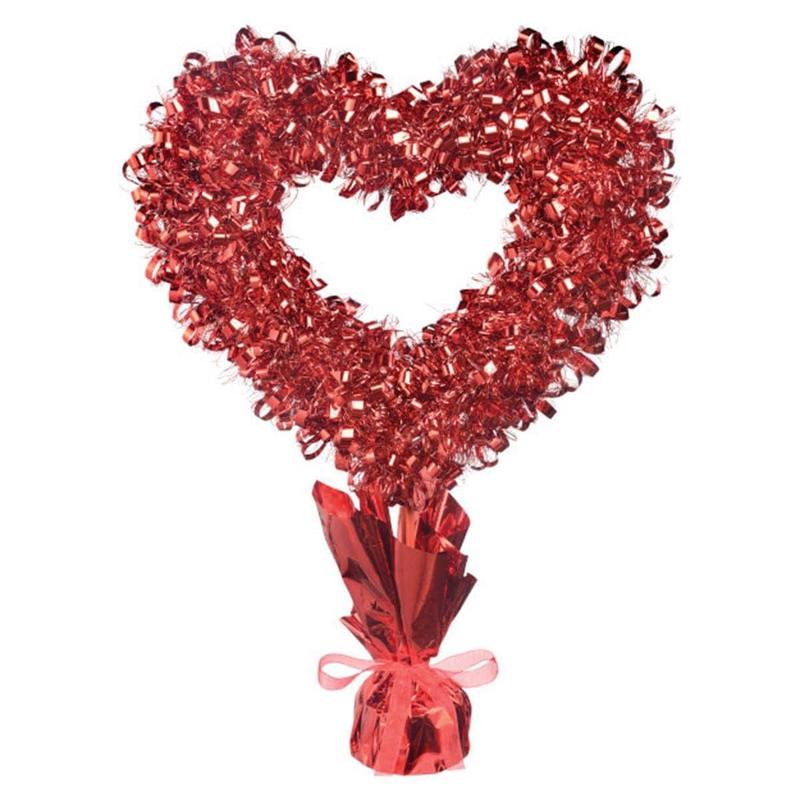 Valentine's Day Tinsel Deluxe Centerpiece