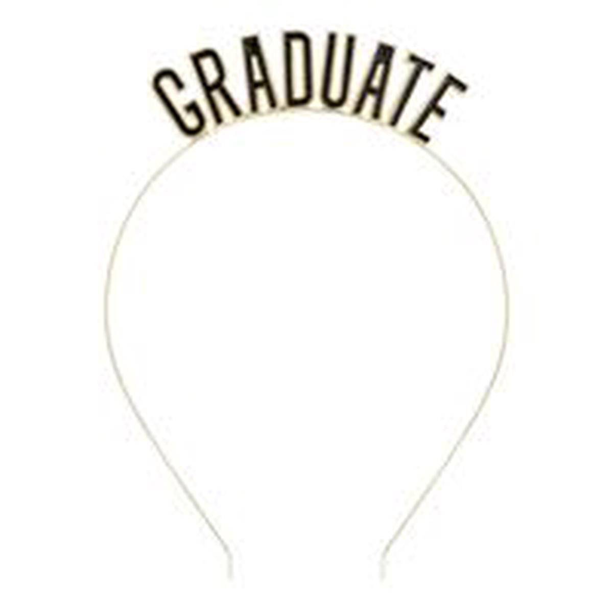 Black & Gold Enamel "Graduate" Headband