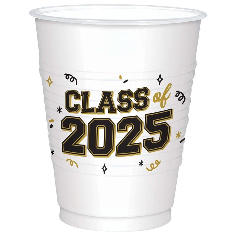 Class of 2025 Plastic Cups, 16 Oz, 25 Count