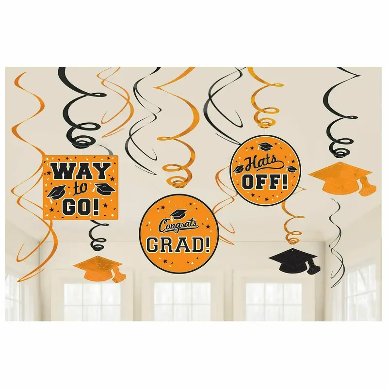 Grad Value Pack Swirl Decorations - Orange