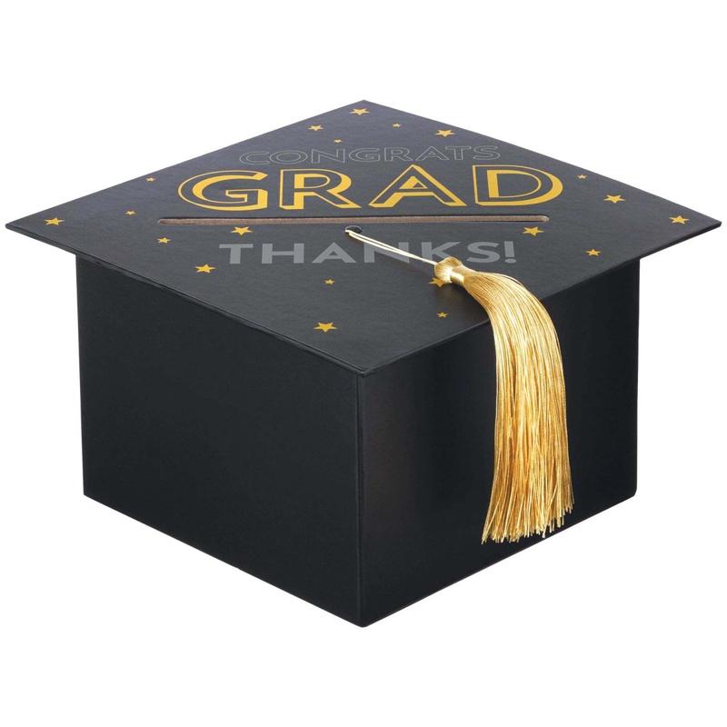 Graduation Cap Shaped Card Box, 5 x 10 Inches, 1 Count