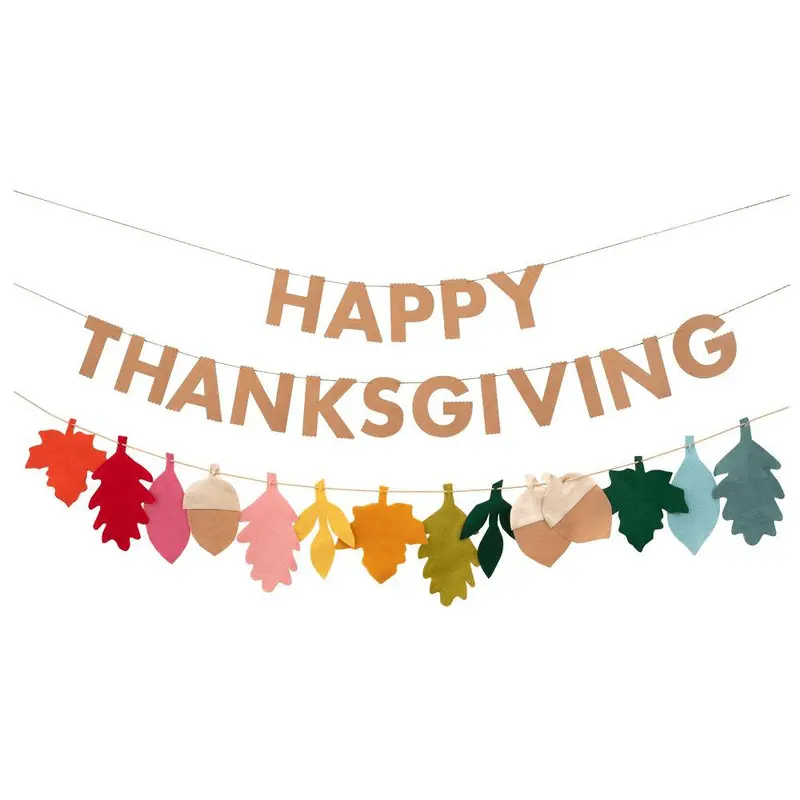 Meri Meri Felt Leaves Thanksgiving Garland