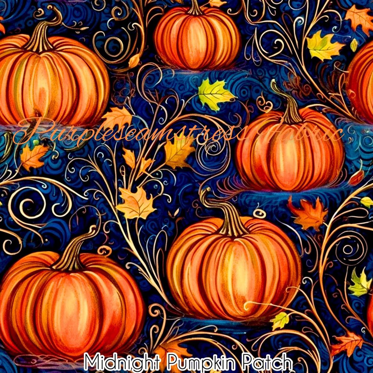 Midnight Pumpkin Patch  Fabric