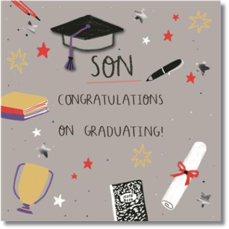 Son Congratulations On Graduating' Greeting Card