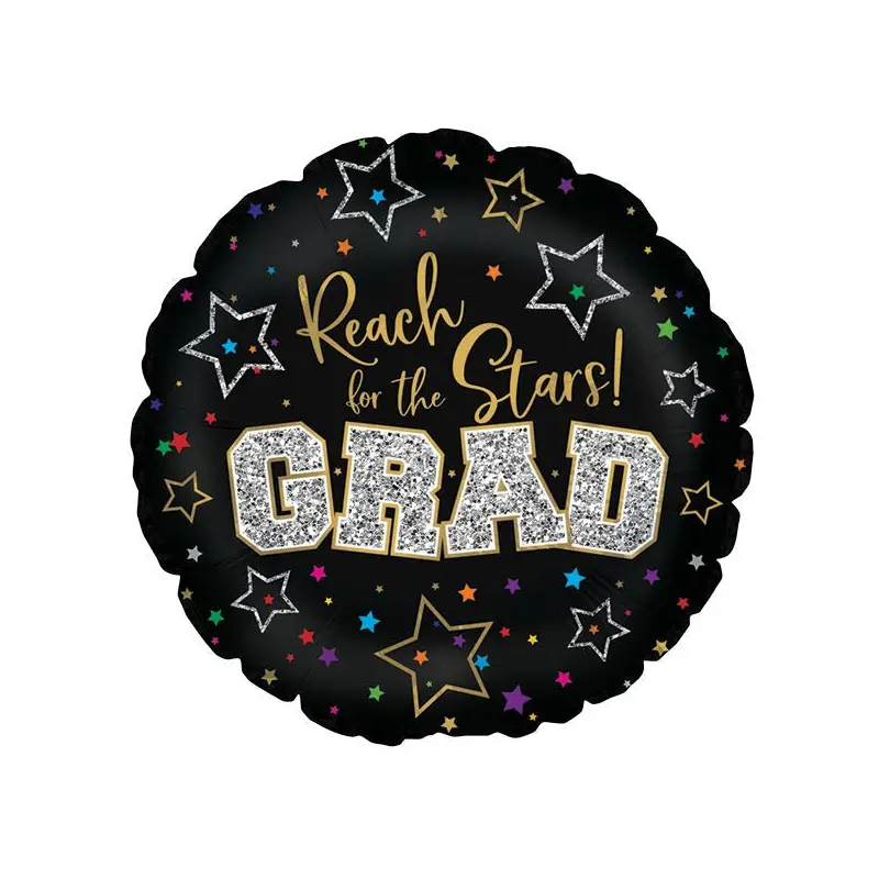 17" GRADUATION REACH FOR THE STARTS GRAD FOIL BALLOON