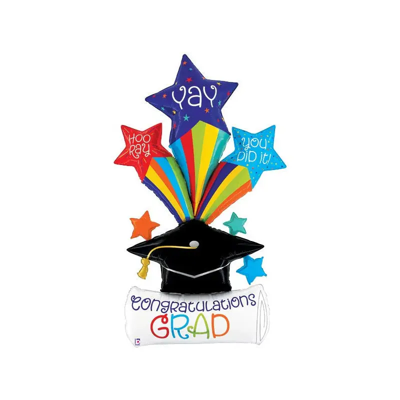 67" SPECIAL DELIVERY GRAD STARS FOIL BALLOON