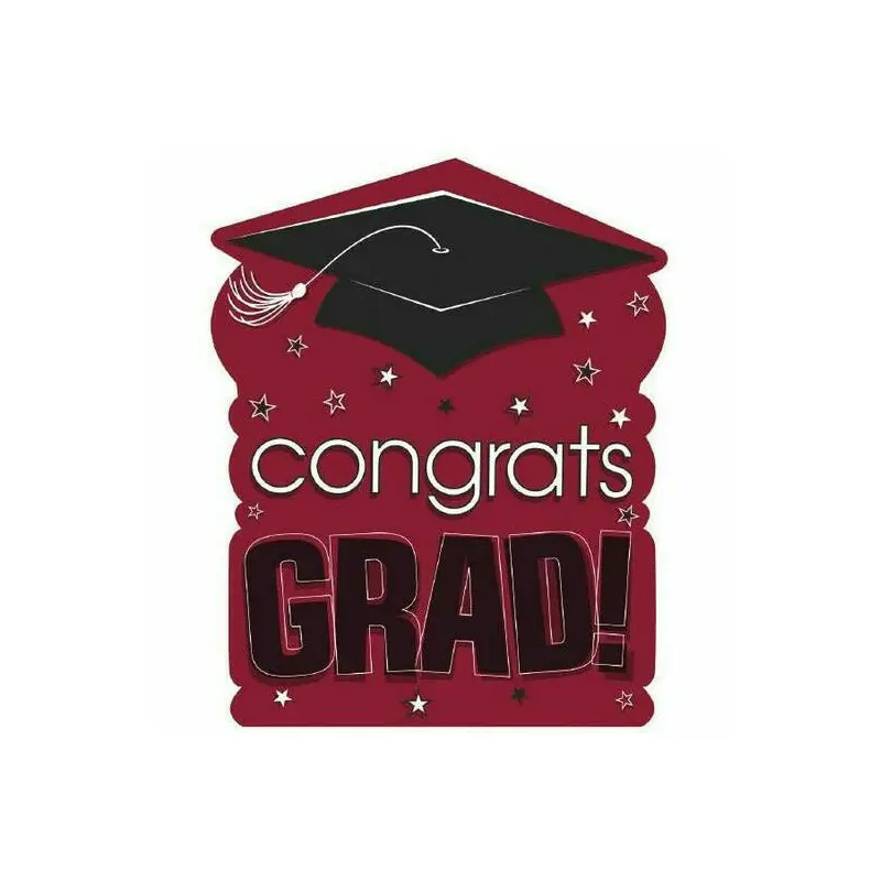 Burgundy congrats grad cutout