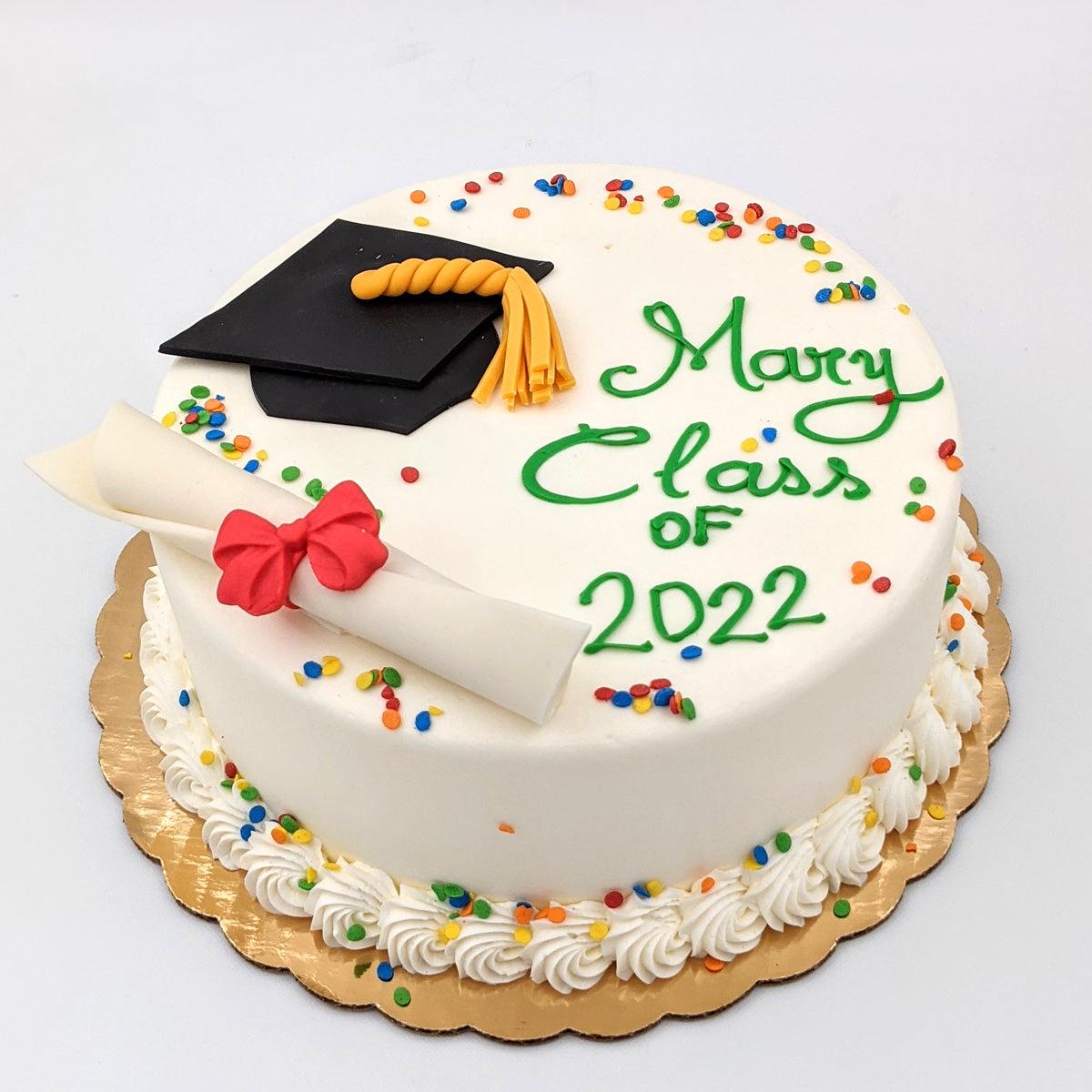 Flat Fondant Grad Cap and Diploma