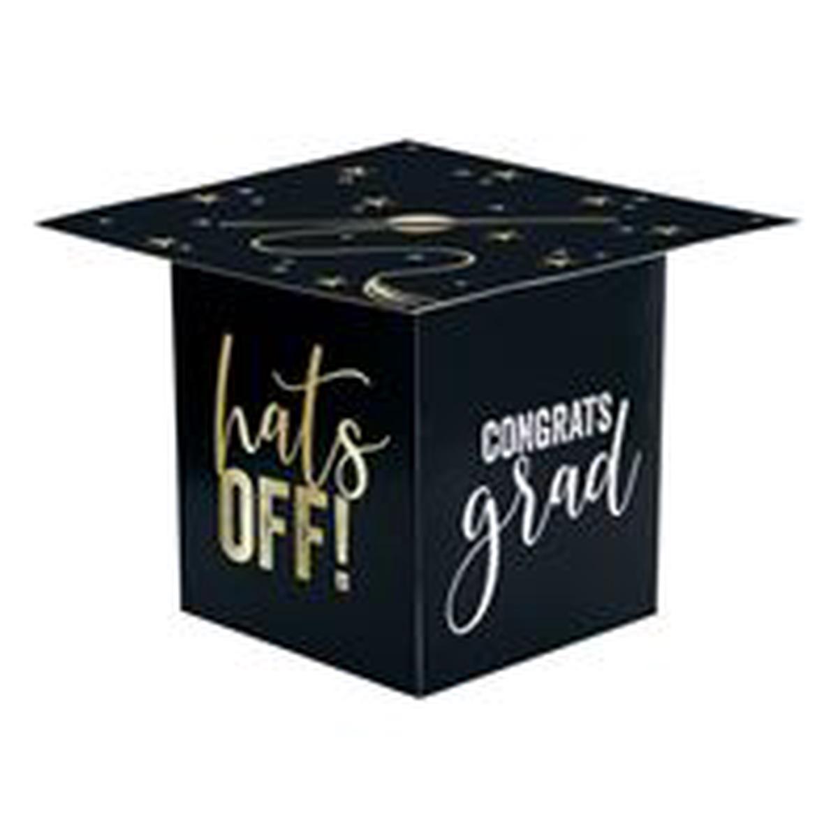 Golden Star Graduation - Cap-Shaped Card Box
