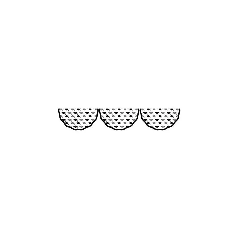 Graduation Grid Plastic Bunting, Black & Gold - Pack of 4