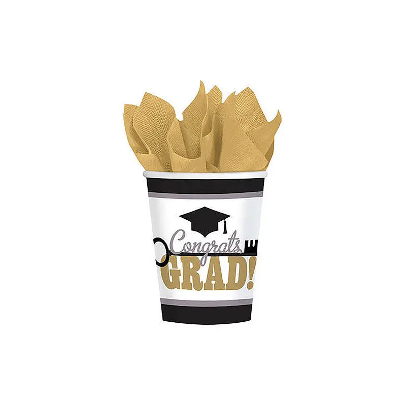Key to Success Cups - Black, Gold and Silver