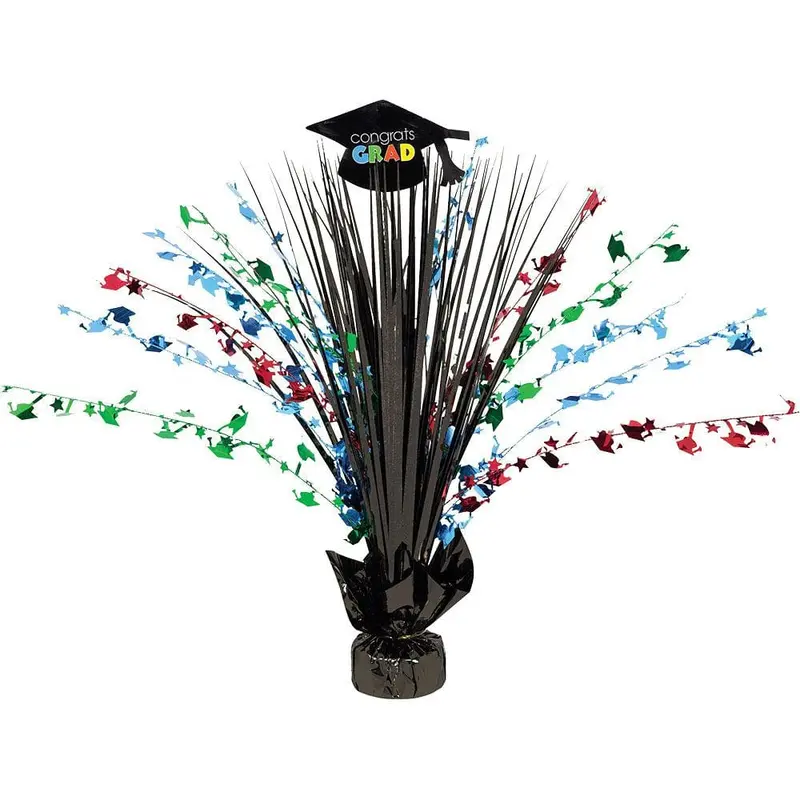 Multicolor Congrats Grad Foil Spray 18" Centerpiece