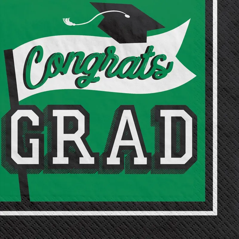 True To Your School Lunch Napkins - Green