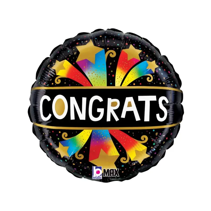 18" Congrats Bursting Stars