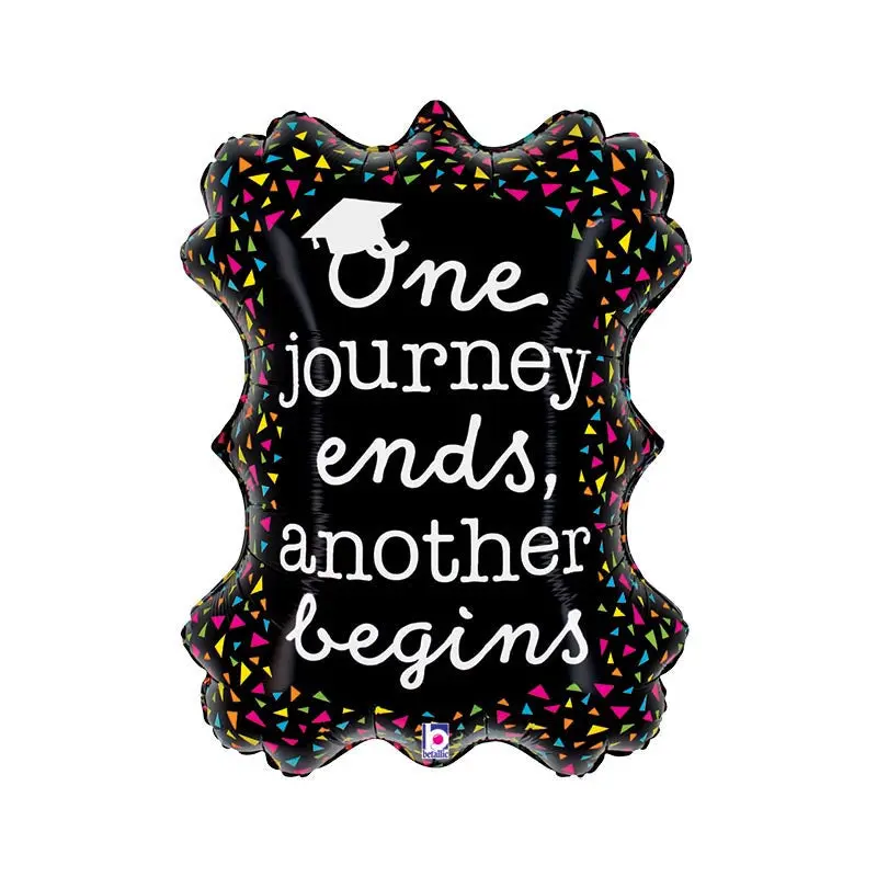 34" NEON GRAD FRAME SHAPE FOIL BALLOON