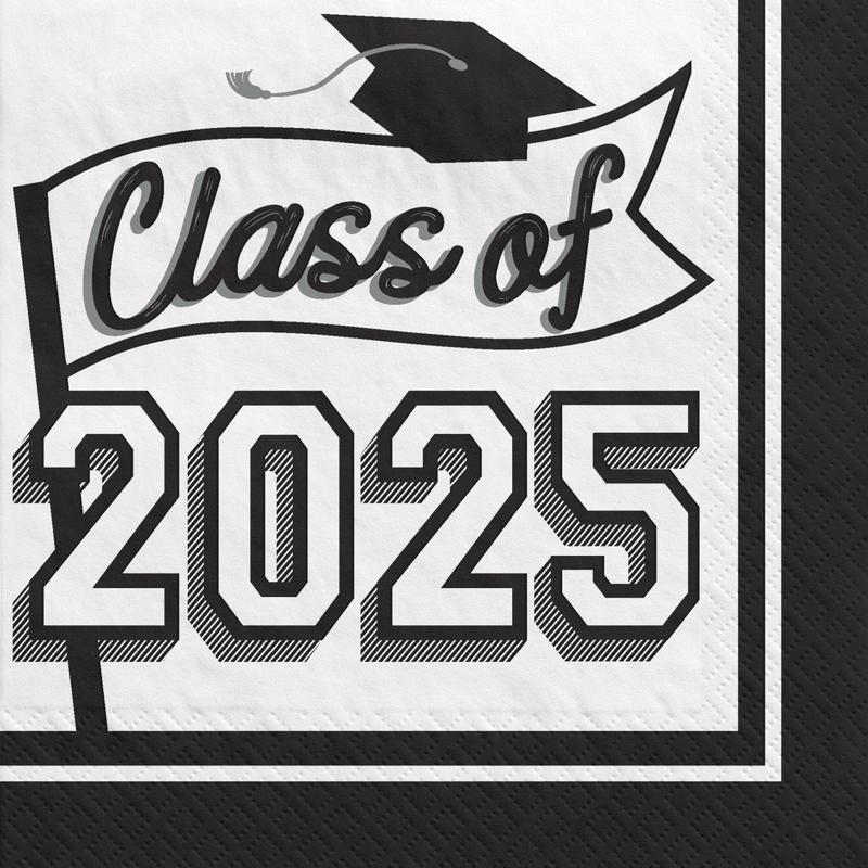 Class of 2025 Graduation Large Lunch Napkins, 40 Count