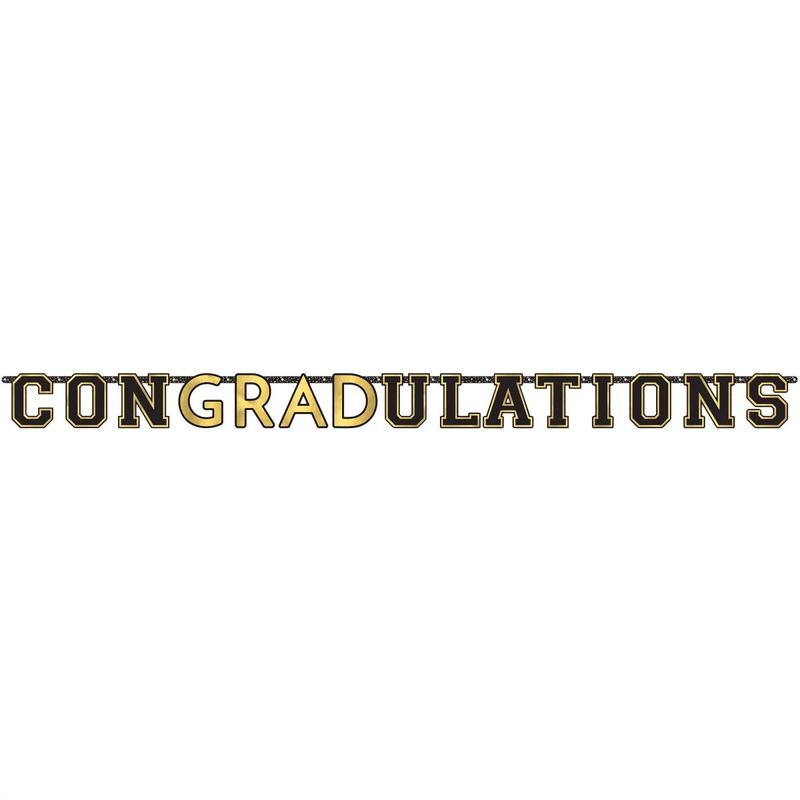 ConGradulation Letter Banner, 130 x 9 Inches, 1 Count