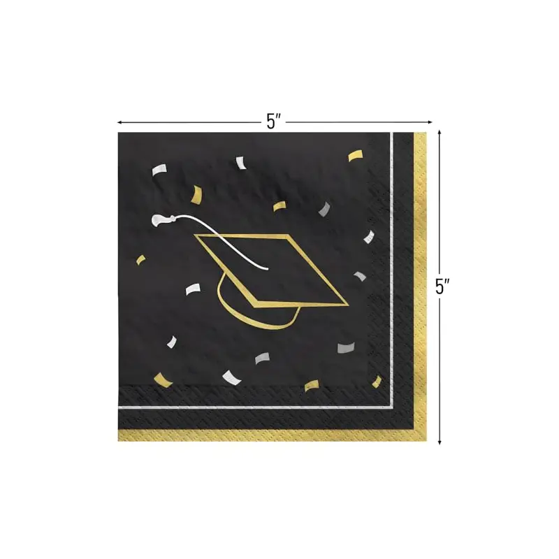 Dashing Multicolor Paper Class Dismissed Beverage Napkins (Pack of 40)