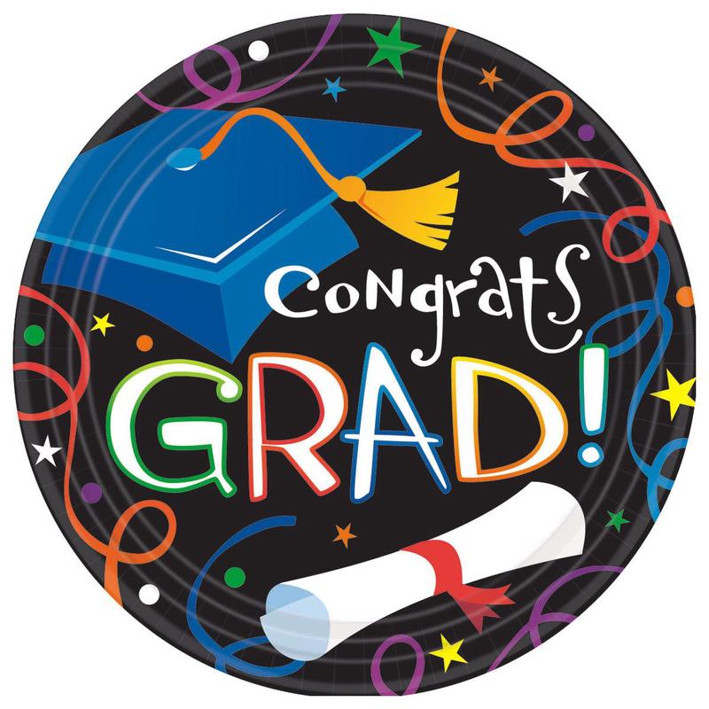 Dessert Plates - Grad Celebration 8ct