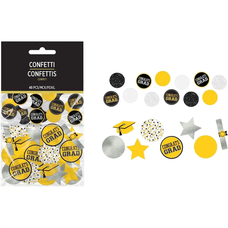 Grad Giant Confetti - Yellow